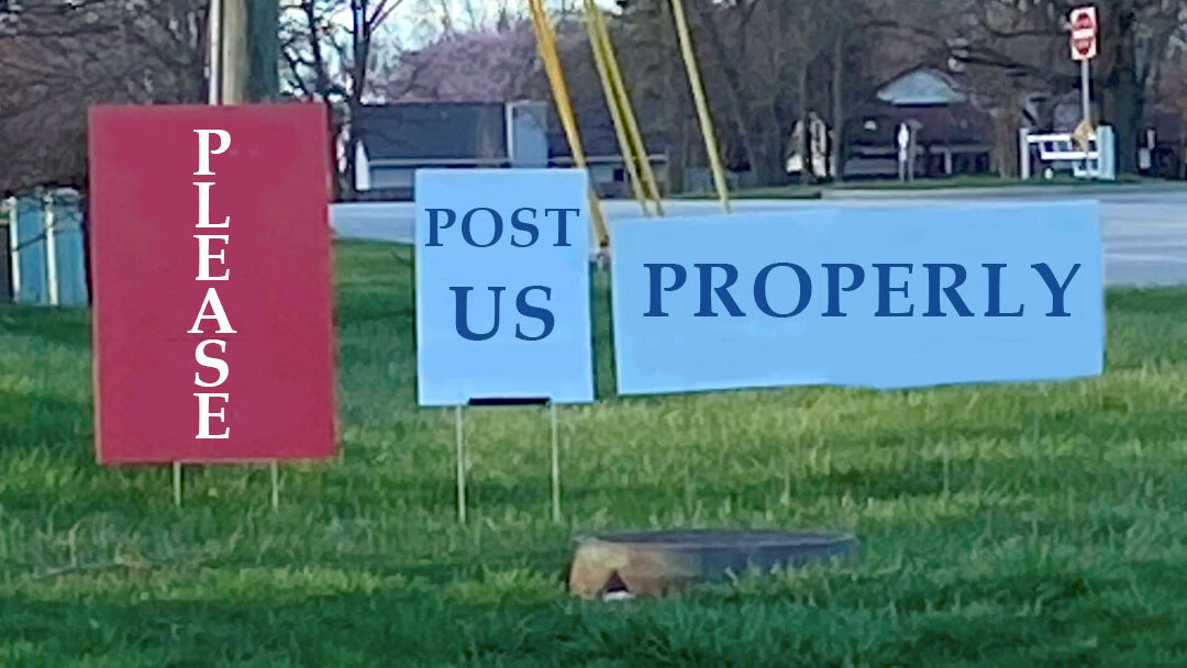 Political Sign Placements