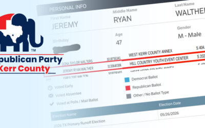 Kerr County GOP Demands County Judge Act on Independent Candidate Who Voted in Republican Primary Runoff